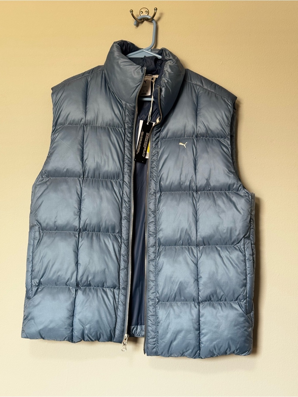 Puma Men’s Steel Blue Quilted Puffer Vest